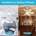 21 in. Small Fan Light and Remote, Socket Bedroom Ceiling Fans with Lights, Hanging Dimmable Ceiling Fan, for Bedroom Living Room Fan Kitchen-7-ErisView