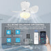 21 in. Small Flush Mount Ceiling Fans with Light and Remote APP Control, Dimmable Reversible Ceiling Fan-2-ErisView