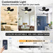 21 in. Small Flush Mount Ceiling Fans with Lights APP Control, Dimmable Beautiful Ceiling Fans, Black Bedroom Kitchen Ceiling Fans with Lights-4-ErisView
