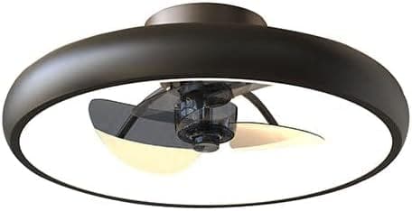 21.5 in. Black Ceiling Fan with Lights, Dimmable LED Reversible Ceiling Fan with Remote, Invisible Ceiling Fan, Semi Flush Mount Low Profile Fan-8-ErisView