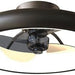 21.5 in. Black Ceiling Fan with Lights, Dimmable LED Reversible Ceiling Fan with Remote, Invisible Ceiling Fan, Semi Flush Mount Low Profile Fan-8-ErisView