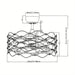 22 in. Black Industrial Ceiling Fan with Light Remote, 3-Blade Small Ceiling Fan Chandelier with Cage for Dining Room Bedroom Living Room-ErisView