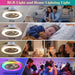22 in. Bladeless Low Profile Ceiling Fan with Lights and Remote, Modern Flush Mount Enclosed RGB Ceiling Fan for Bedroom Living Room Party-2-ErisView