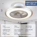 22 in. Bladeless Low Profile Ceiling Fan with Lights and Remote, Modern Flush Mount Enclosed RGB Ceiling Fan for Bedroom Living Room Party-6-ErisView