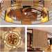 22 in. Caged Ceiling Fan with Light, Ceiling Fan with Low Profile Light and Remote APP Control, Flush Mount Ceiling Fan-4-ErisView