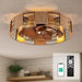 22 in. Caged Ceiling Fan with Light, Ceiling Fan with Low Profile Light and Remote APP Control, Flush Mount Ceiling Fan-1-ErisView