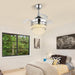 22 in. Chrome LED Crystal Ceiling Fan with Light, Small Fandeliers Chandelier Fan with Lights for Living Room Bedroom-7-ErisView