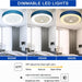 22 in. Enclosed Low Profile LED Ceiling Fan Lights with Remote Control, Dimming Ceiling Fan for Living Room Bedroom Kitchen-2-ErisView