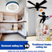 22 in. Enclosed Low Profile LED Ceiling Fan Lights with Remote Control, Dimming Ceiling Fan for Living Room Bedroom Kitchen-7-ErisView