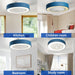 22 in. Enclosed Low Profile LED Ceiling Fan Lights with Remote Control, Dimming Ceiling Fan for Living Room Bedroom Kitchen-8-ErisView