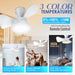 22 in. Low Ceiling Fan and Light and Remote, Small Fandelier Flush Mount, Bedroom Ceiling Fans, Reversible White Ceiling Fan, LED Dimmable Ceiling Fan-3-ErisView