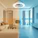 22 in. Low Profile Ceiling Fan, Smart Bladeless Ceiling Fan with Lights and Remote, RGB Enclosed LED Ceiling Fan for Living Room Bedroom Dining Room-5-ErisView