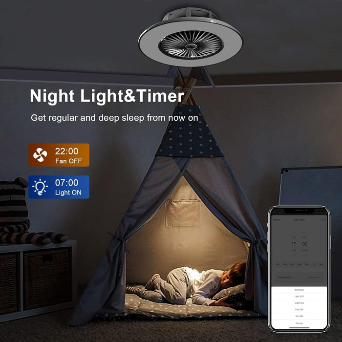 22 in. Low Profile Ceiling Fan, Smart Bladeless Ceiling Fan with Lights and Remote, RGB Enclosed LED Ceiling Fan for Living Room Bedroom Dining Room-7-ErisView