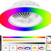 22 in. Low Profile Ceiling Fan, Smart Bladeless Ceiling Fan with Lights and Remote, RGB Enclosed LED Ceiling Fan for Living Room Bedroom Dining Room-1-ErisView