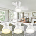 22 in. Low Profile Ceiling Fan and Light, Ceiling Fans with Lights and Remote, Modern Fandelier Flush Mount for Bedroom Kitchen Dining Room Patio-4-ErisView