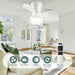 22 in. Low Profile Ceiling Fan and Light, Ceiling Fans with Lights and Remote, Modern Fandelier Flush Mount for Bedroom Kitchen Dining Room Patio-5-ErisView
