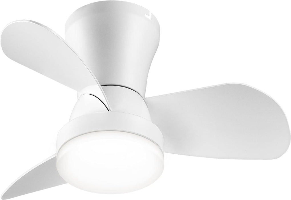 22 in. Low Profile Ceiling Fan and Light, Ceiling Fans with Lights and Remote, Modern Fandelier Flush Mount for Bedroom Kitchen Dining Room Patio-1-ErisView