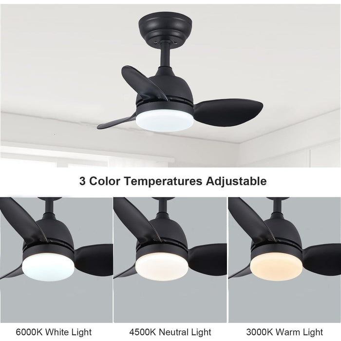 22 in. Remote Ceiling Fan with Light, 3 Blade Reversible Fan for Summer Winter, Indoor Outdoor Ceiling Fan for Patio Bedroom, Living Room Dining Room-2-ErisView