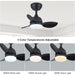 22 in. Remote Ceiling Fan with Light, 3 Blade Reversible Fan for Summer Winter, Indoor Outdoor Ceiling Fan for Patio Bedroom, Living Room Dining Room-2-ErisView