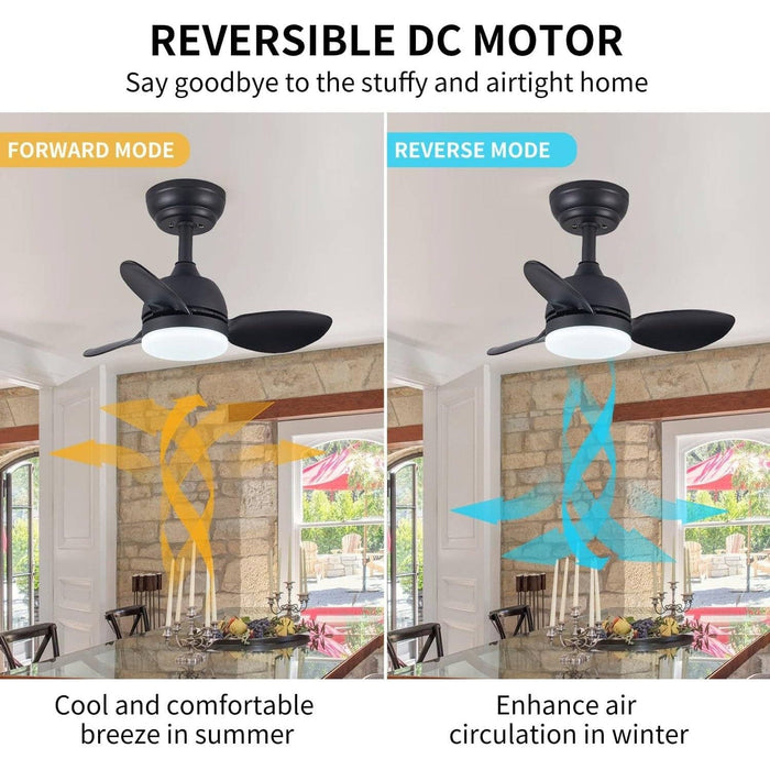 22 in. Remote Ceiling Fan with Light, 3 Blade Reversible Fan for Summer Winter, Indoor Outdoor Ceiling Fan for Patio Bedroom, Living Room Dining Room-3-ErisView