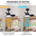 22 in. Remote Ceiling Fan with Light, 3 Blade Reversible Fan for Summer Winter, Indoor Outdoor Ceiling Fan for Patio Bedroom, Living Room Dining Room-3-ErisView