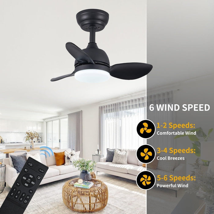 22 in. Remote Ceiling Fan with Light, 3 Blade Reversible Fan for Summer Winter, Indoor Outdoor Ceiling Fan for Patio Bedroom, Living Room Dining Room-5-ErisView