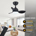 22 in. Remote Ceiling Fan with Light, 3 Blade Reversible Fan for Summer Winter, Indoor Outdoor Ceiling Fan for Patio Bedroom, Living Room Dining Room-5-ErisView