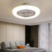 22 in. Silver Bladeless Ceiling Fan with Low Profile Light, Enclosed Ceiling Fan with Lights and Remote-7-ErisView