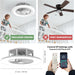 22 in. Smart LED Low Profile Enclosed Ceiling Fan, Modern Flush Mount Bladeless Ceiling Fan and Remote Control-2-ErisView