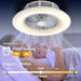 22 in. Smart LED Low Profile Enclosed Ceiling Fan, Modern Flush Mount Bladeless Ceiling Fan and Remote Control-4-ErisView