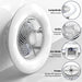 22 in. Smart LED Low Profile Enclosed Ceiling Fan, Modern Flush Mount Bladeless Ceiling Fan and Remote Control-7-ErisView