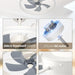 22 in. White Flush Mount Ceiling Fan with Light and Remote, Dimmable Low Profile Ceiling Fan, Modern LED Fan Light, Bedroom Ceiling Fans-6-ErisView