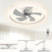 22 in. White Flush Mount Ceiling Fan with Light and Remote, Dimmable Low Profile Ceiling Fan, Modern LED Fan Light, Bedroom Ceiling Fans-1-ErisView