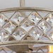 22.5 in. Bladeless Round Ceiling Fan with Crystal Caged, Crystal Ceiling Fan with 4-Light Remote Control-ErisView