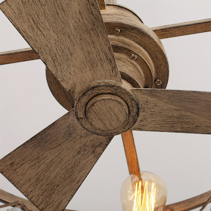22.5 in. Bladeless Round Ceiling Fan with Crystal Caged, Crystal Ceiling Fan with 4-Light Remote Control-ErisView