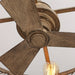 22.5 in. Bladeless Round Ceiling Fan with Crystal Caged, Crystal Ceiling Fan with 4-Light Remote Control-ErisView
