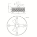 22.5 in. Bladeless Round Ceiling Fan with Crystal Caged, Crystal Ceiling Fan with 4-Light Remote Control-ErisView