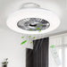23 in. LED Remote Ceiling Fan with Light, Modern Dimmable Flush Mount Ceiling Fan, Invisible Ceiling Fan Light Fixture-7-ErisView