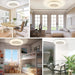 23 in. White Enclosed Ceiling Fan with Lights and Remote, Modern Low Profile Flush Mount Ceiling Fan for Bedroom Kitchen Living Room Fan-5-ErisView
