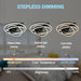 24 in. Black Bedroom Ceiling Fans with Lights, Flush Mount Remote Control Ceiling Fan and Light, Ceiling Fan with Low Profile Light-3-ErisView