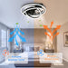 24 in. Black Bedroom Ceiling Fans with Lights, Flush Mount Remote Control Ceiling Fan and Light, Ceiling Fan with Low Profile Light-5-ErisView