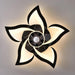 24 in. Black Low Profile Flush Mount Ceiling Fan for Kitchen Bedroom, Remote Control Ceiling Fan with Light-8-ErisView