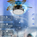 24 in. Black Quiet Reversible Ceiling Fan Summer Winter, Remote Control Ceiling Fan and Light, 5 Blades Ceiling Fan for Bedroom Living Room Kitchen Office-6-ErisView