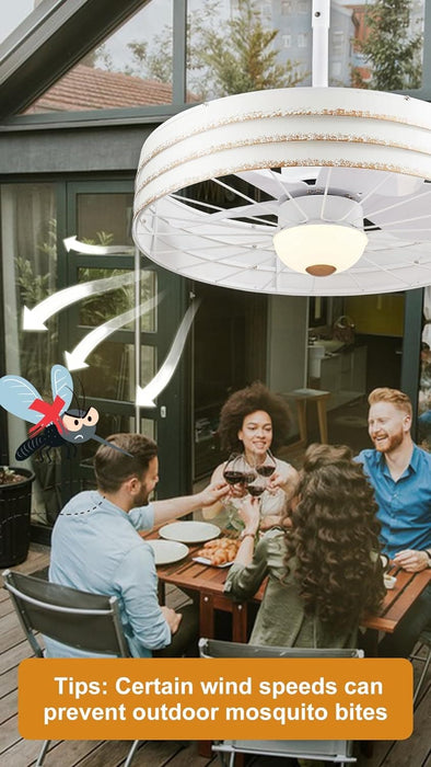 24 in. Caged Wet Rated Outdoor Ceiling Fans for Patio, Gazebo Fan-6-ErisView