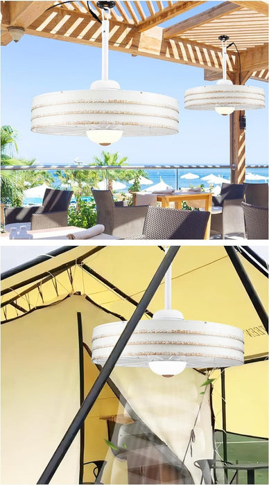 24 in. Caged Wet Rated Outdoor Ceiling Fans for Patio, Gazebo Fan-9-ErisView
