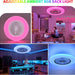 24 in. Dimmable Bladeless Ceiling Fan with Light, Reversible Flush Mount RGB Ceiling Fan, Low Profile Ceiling Fan with Alexa APP Control-4-ErisView