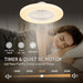 24 in. Dimmable Bladeless Ceiling Fan with Light, Reversible Flush Mount RGB Ceiling Fan, Low Profile Ceiling Fan with Alexa APP Control-6-ErisView