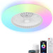24 in. Dimmable Bladeless Ceiling Fan with Light, Reversible Flush Mount RGB Ceiling Fan, Low Profile Ceiling Fan with Alexa APP Control-1-ErisView