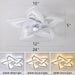 24 in. Geometric Ceiling Fan without Blades, Remote Control Ceiling Fan with Light, White Ceiling Fan with Low Profile Light for Kitchen Bedroom-5-ErisView