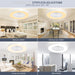 24 in. LED Ceiling Fan with Low Profile Light, Bladeless Ceiling Fan with Light and Remote APP Control, Modern Flush Mount Enclosed Ceiling Fan-5-ErisView